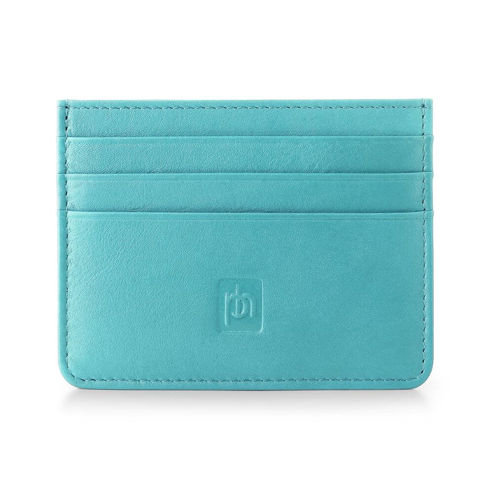 Slim Leather Card Holder with RFID Protection