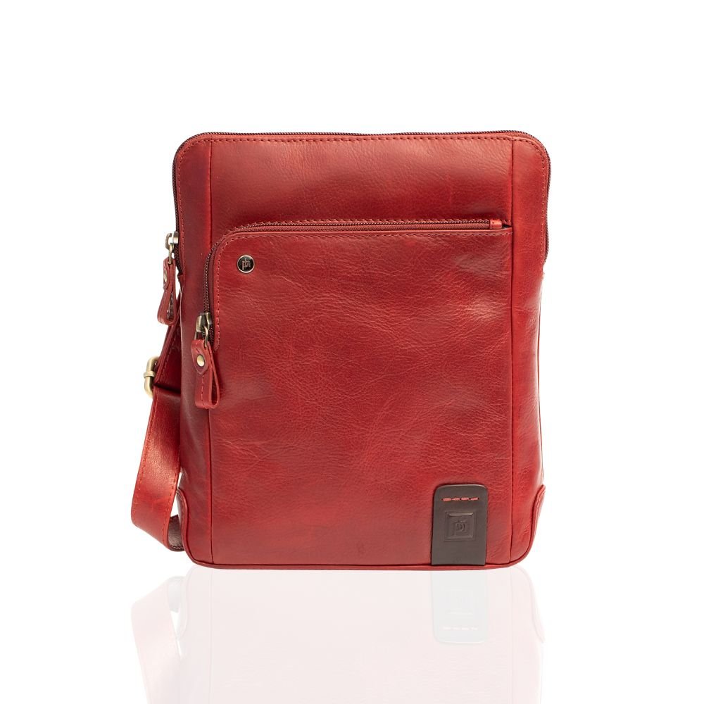 Medium Leather Messenger Bag - Matteo Tuscan