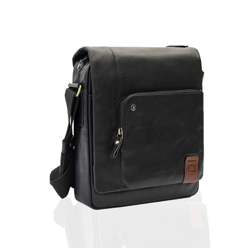Leather Crossbody Messenger Bag - Vito Tuscan