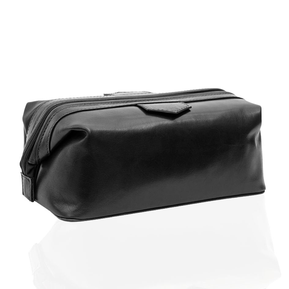Luxury Leather Washbag - Sandro Tuscan