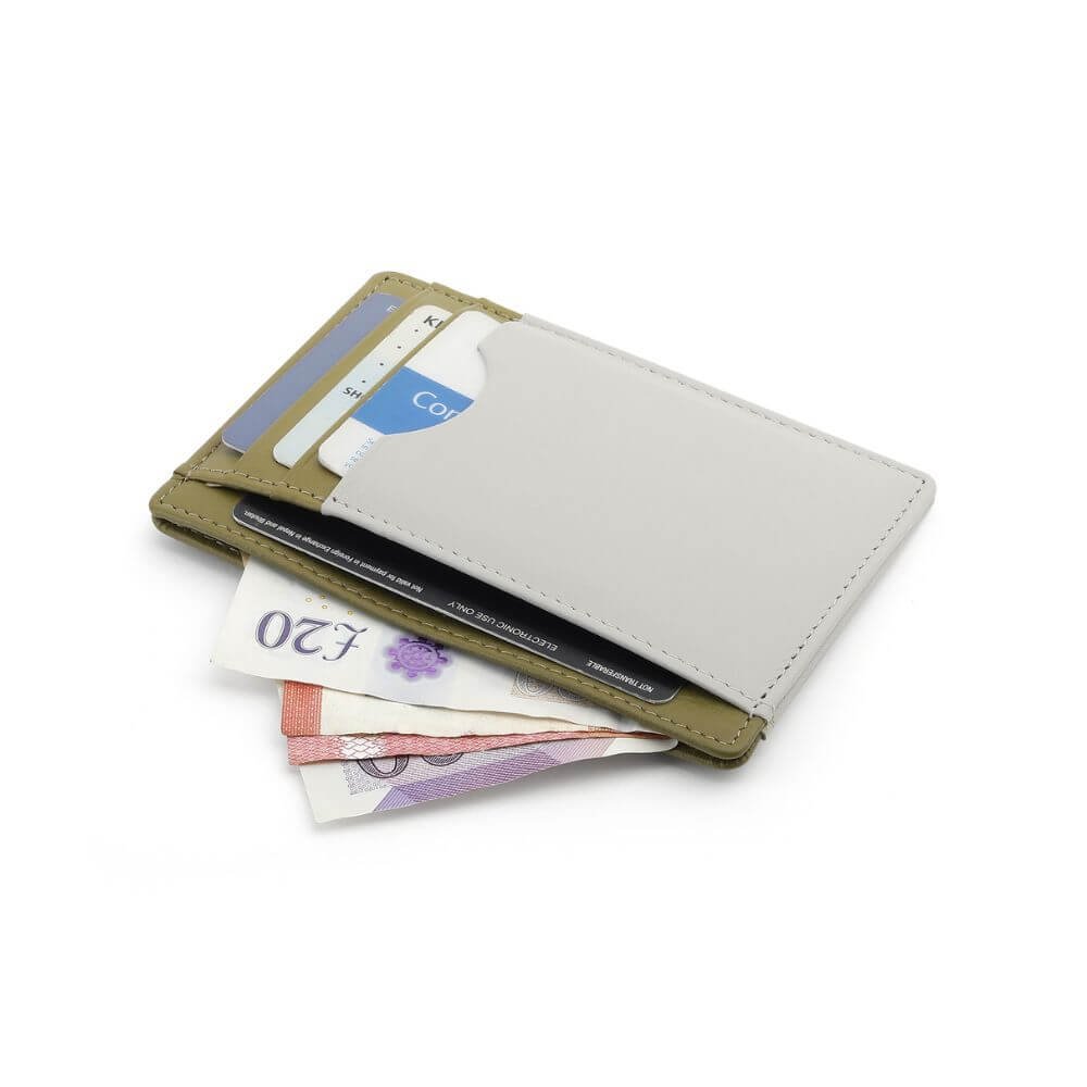 Vertical Leather Lined Cardholder Rio 786 &#8211; Green (3)