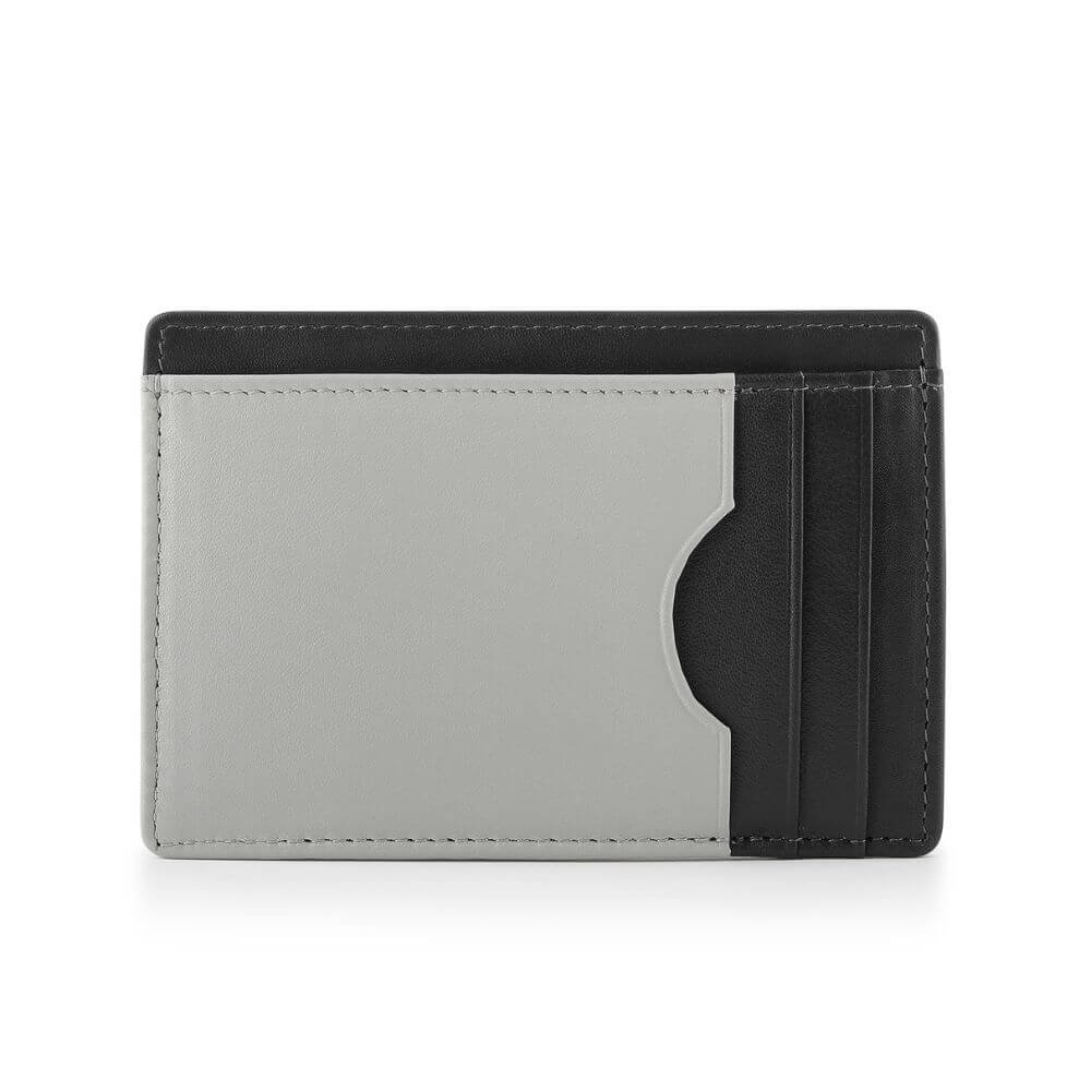 Vertical Leather Lined Cardholder Rio 786 &#8211; Grey (2)