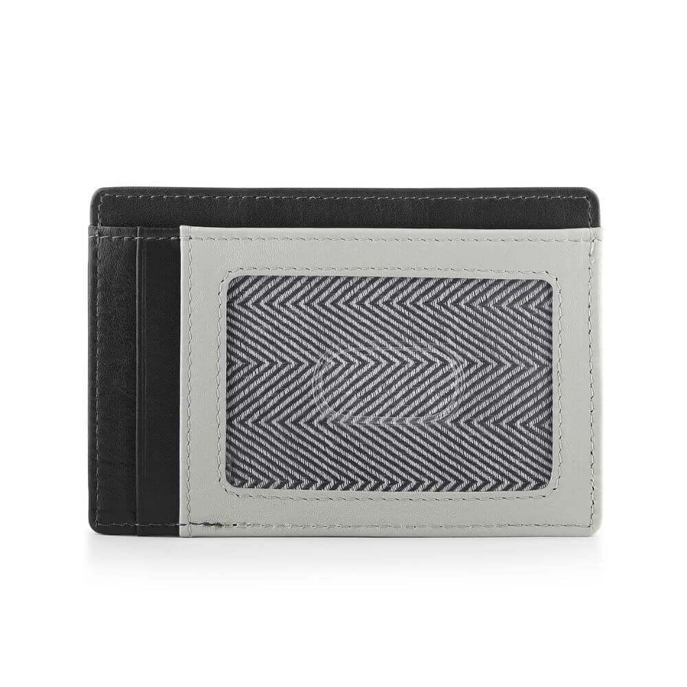 Vertical Leather Lined Cardholder Rio 786 &#8211; Grey (3)