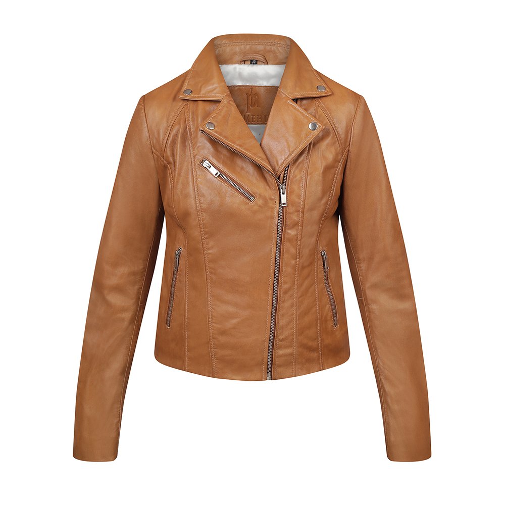 Leather Asymmetric Biker Jacket – Yvonne
