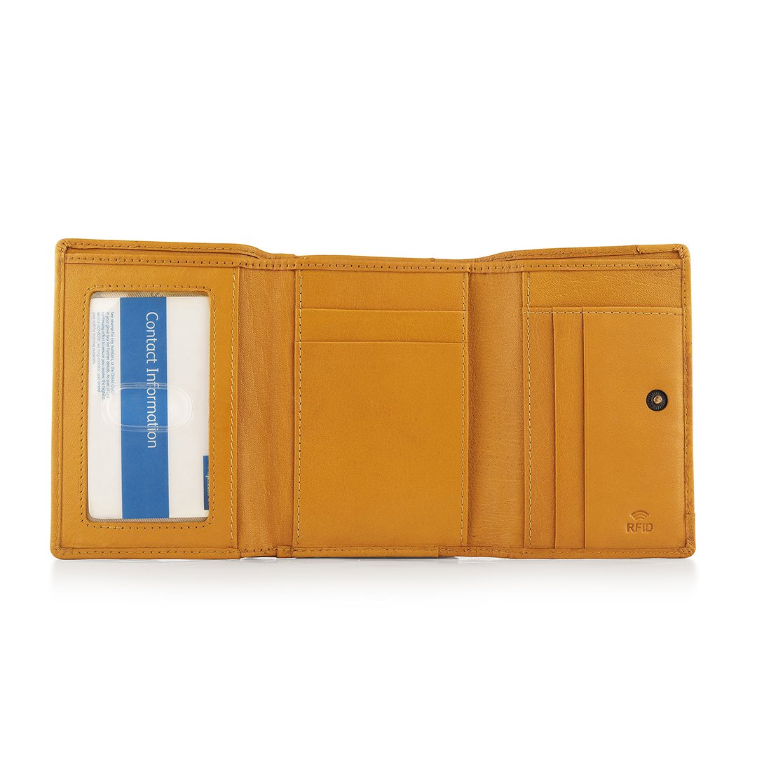 Velura Clip Frame Trifold Purse