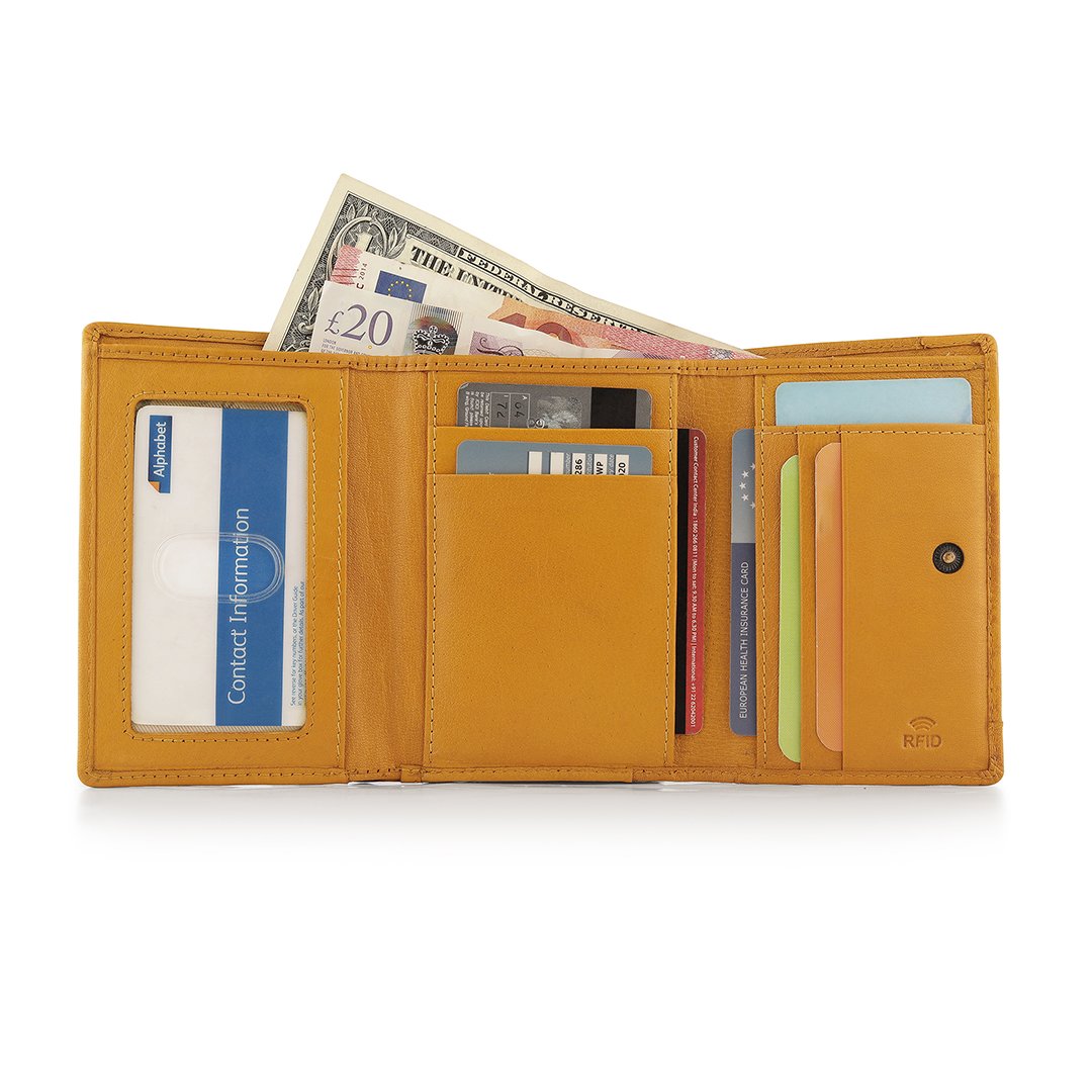 Velura Clip Frame Trifold Purse
