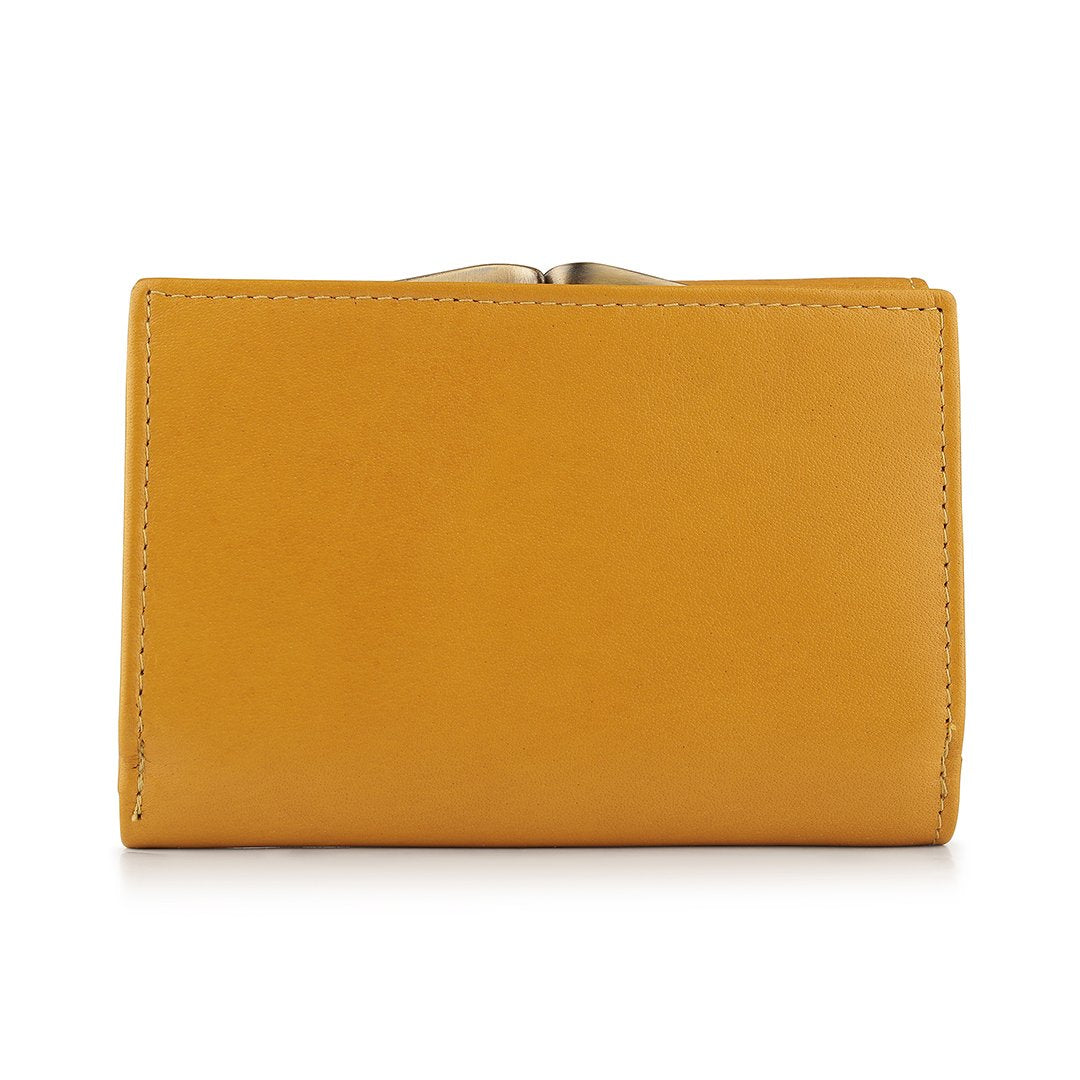 Velura Clip Frame Trifold Purse
