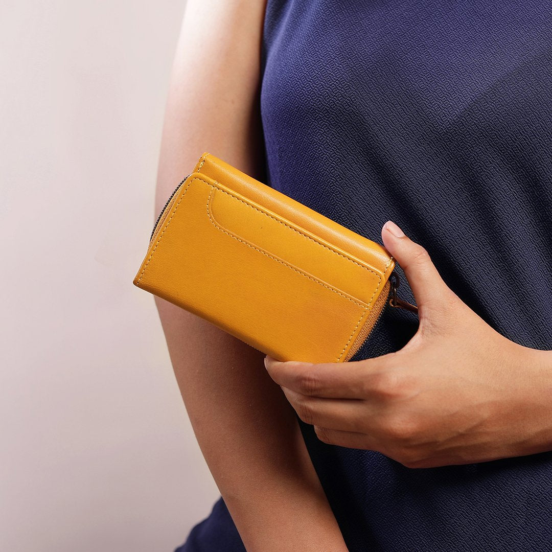 Yellow Leather Purse For Women Velura 21953 &#8211; 5