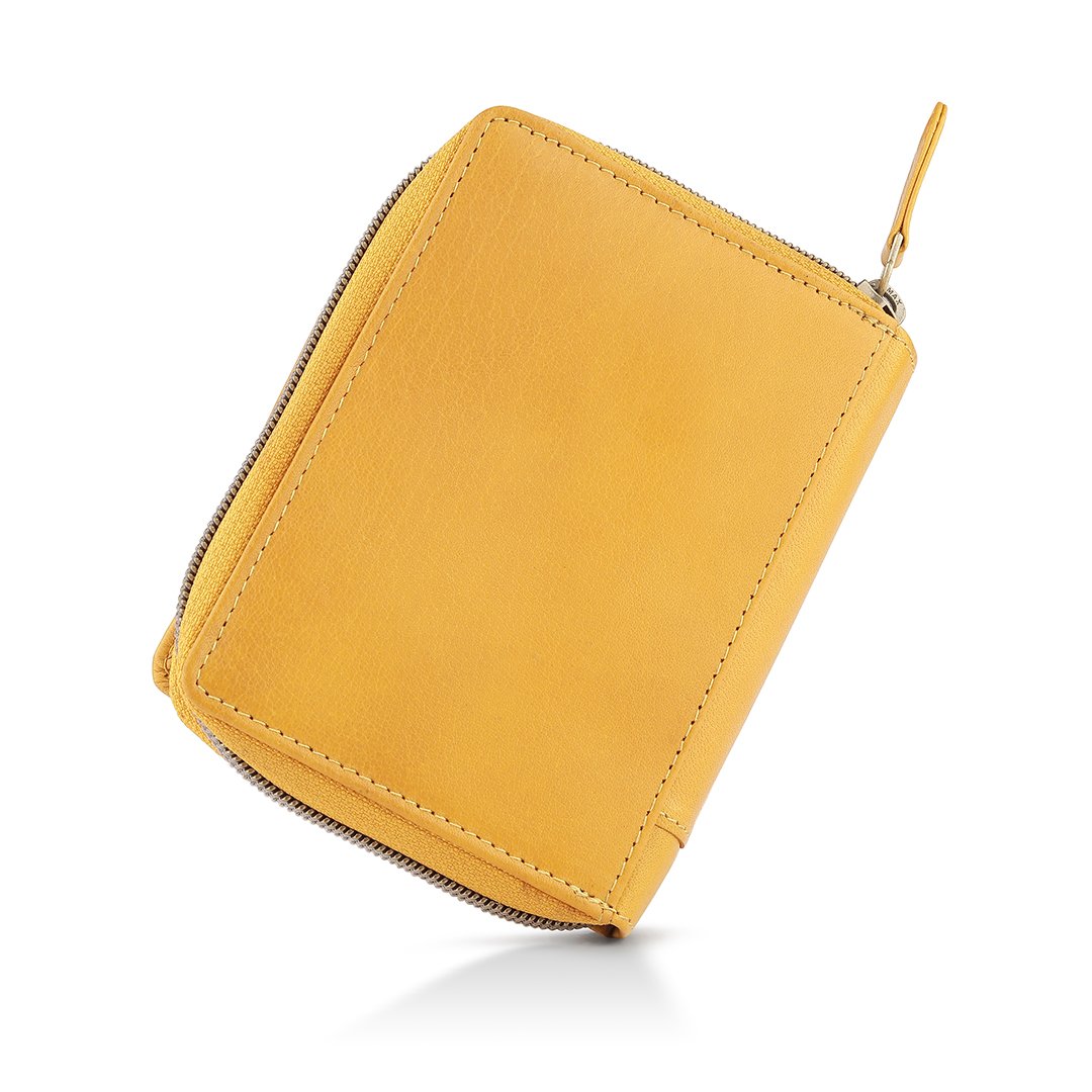 Velura Leather Purse Medium Zip Around Trifold