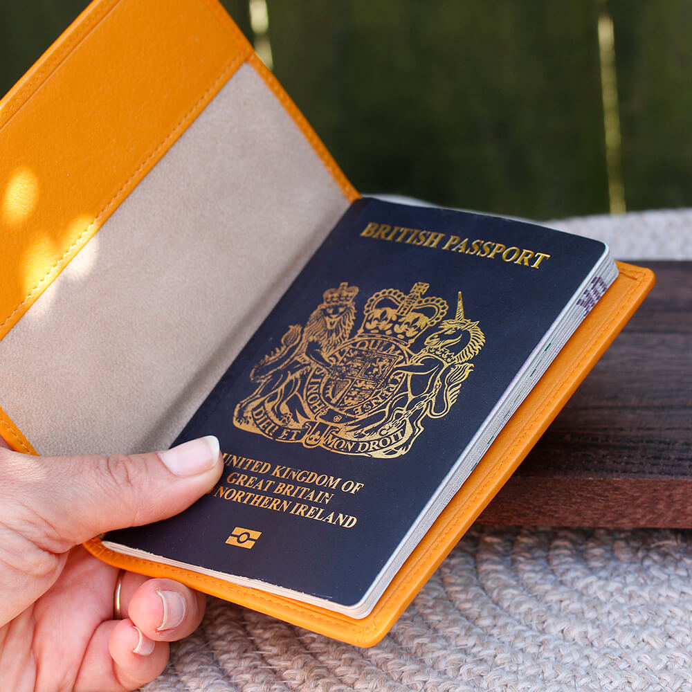 Personalised Leather Passport Cover - Eden