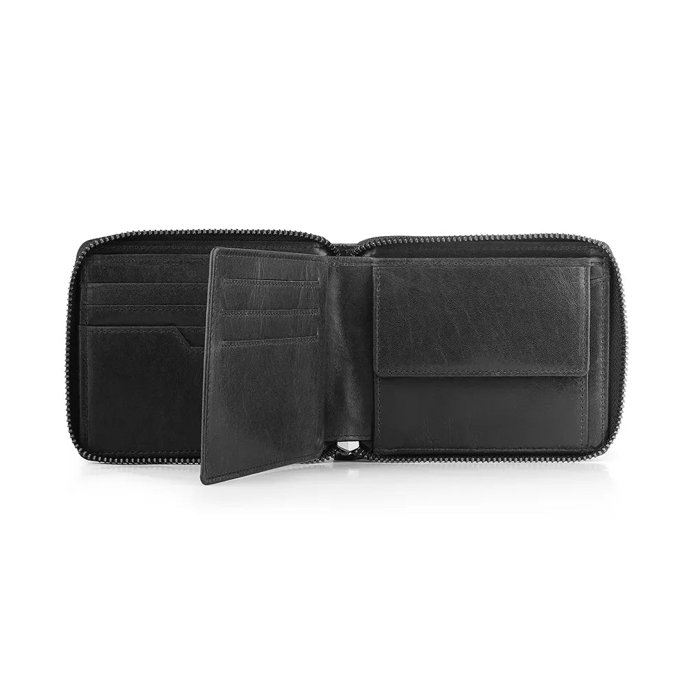 Zip Around Leather Wallet - Carlos Alperto