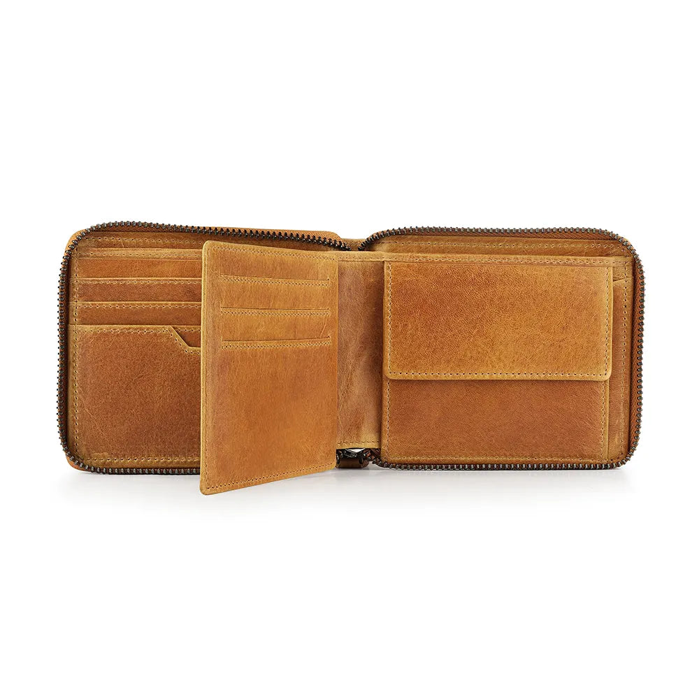 Zip Around Leather Wallet - Carlos Alperto