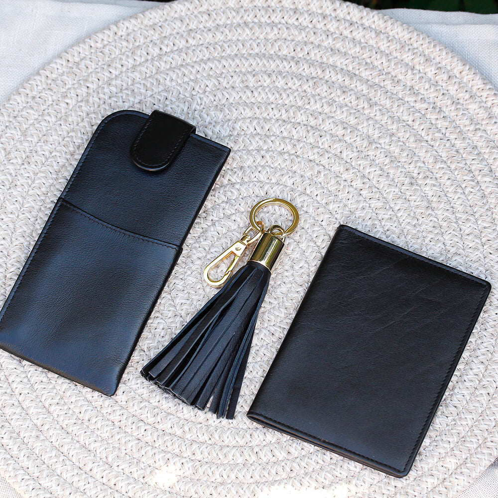 Leather Tassel Keychain - Eden