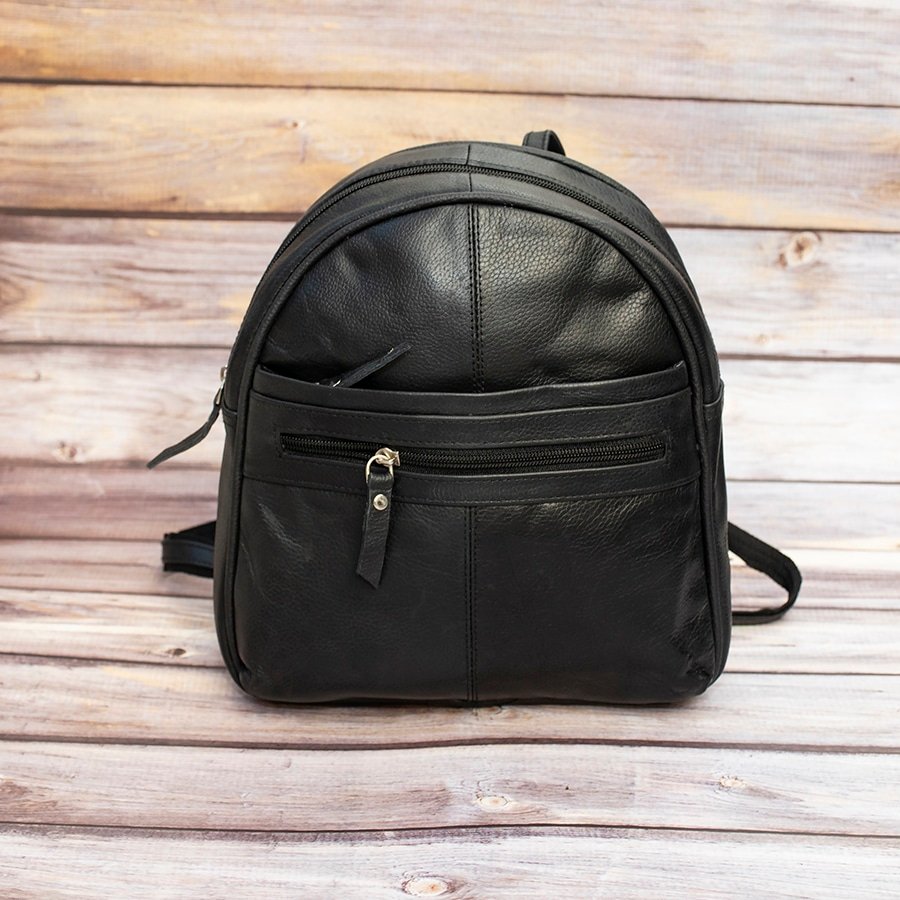 Plain leather backpack hotsell