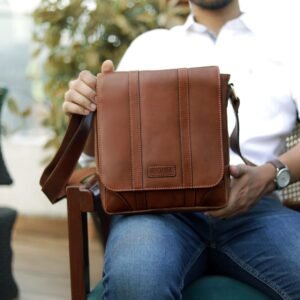 Brown Leather Man bag