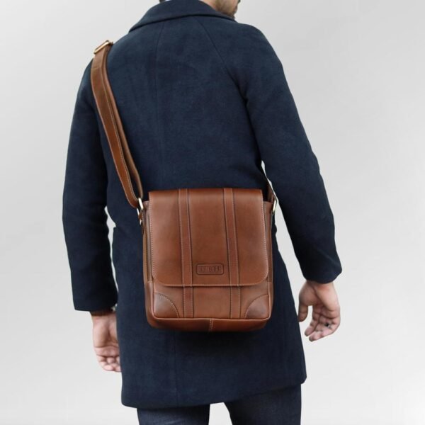 Small Leather Messenger Bag for men