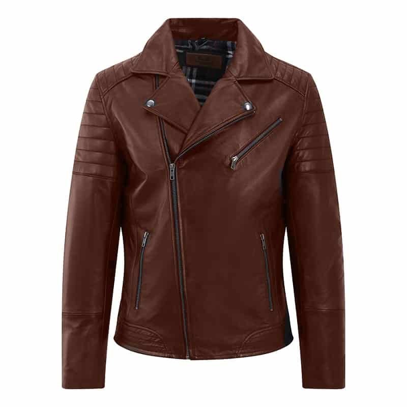 Mens burgundy clearance leather jacket