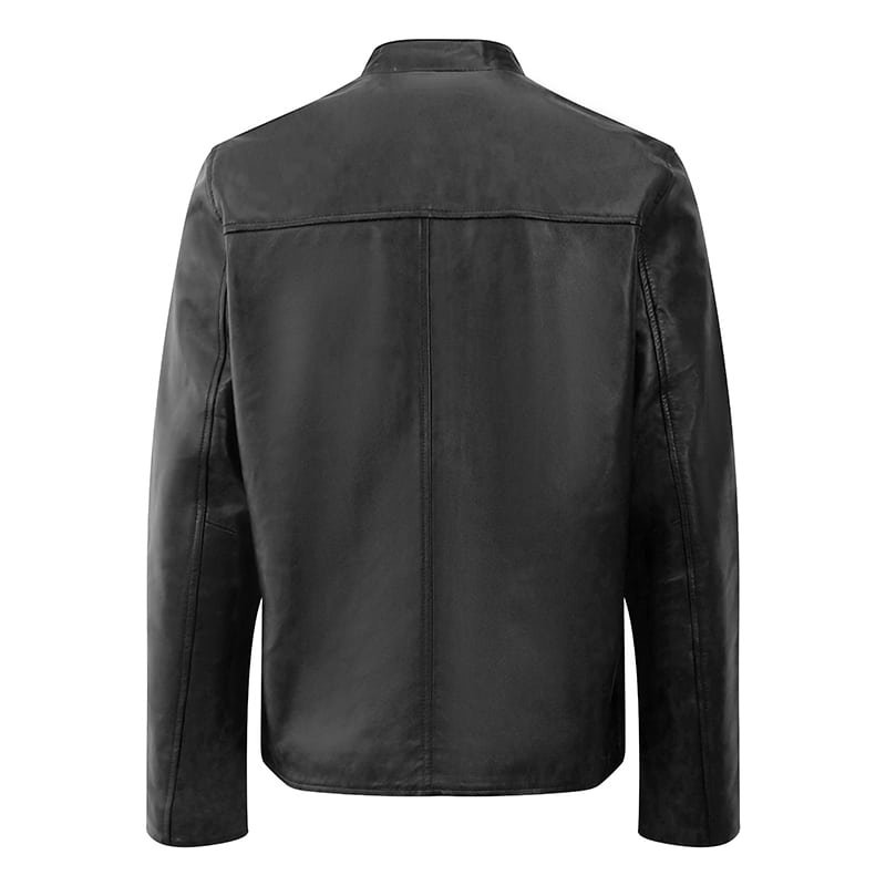 Men's Black Aviator Leather Jacket