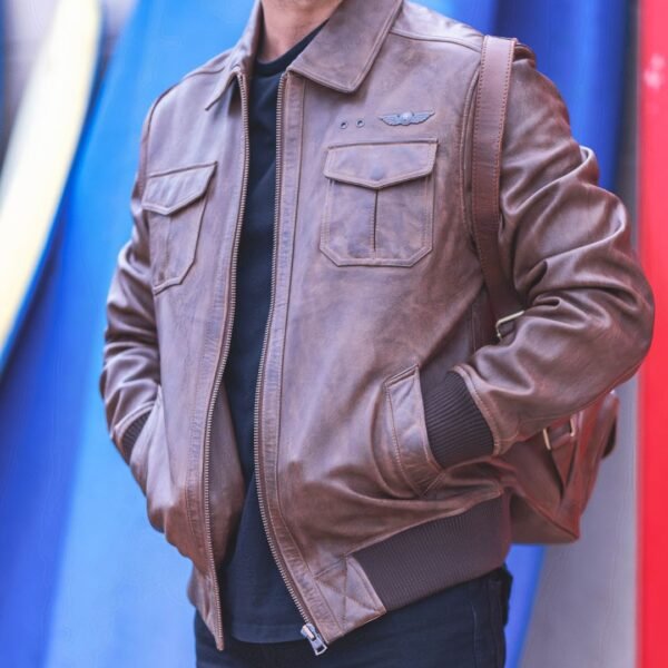 Mens leather jackets Maverick