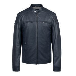 Mens leather jackets Navy Blue