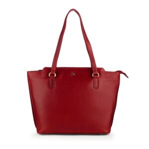 Red Leather Tote Bag