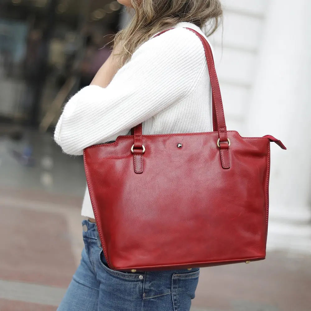 Leather Tote Bag - Juliette Tuscan