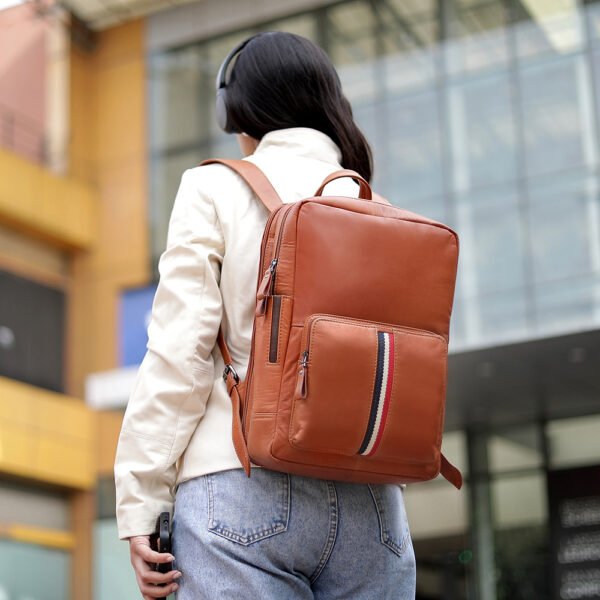 University Leather Laptop Backpack