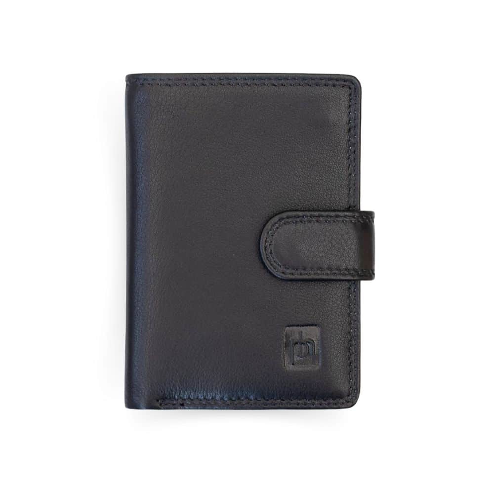 Washington Leather Card Holder Wallet Black