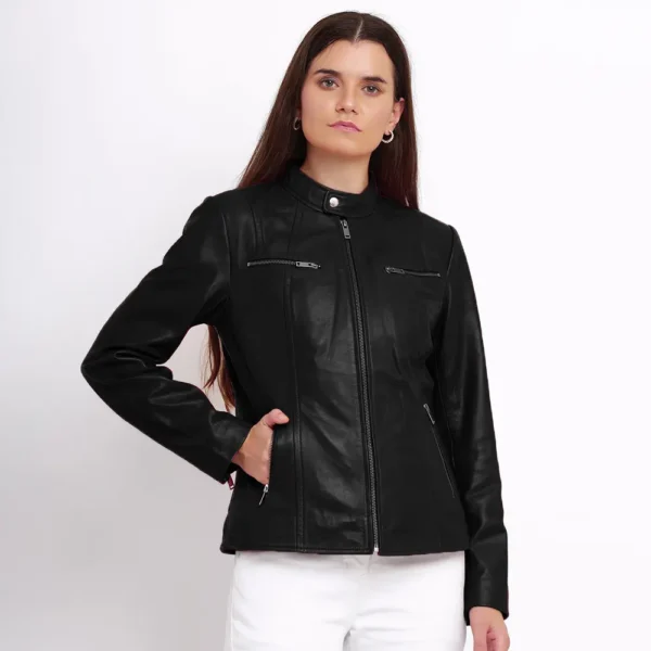 Black Leather jacket for women