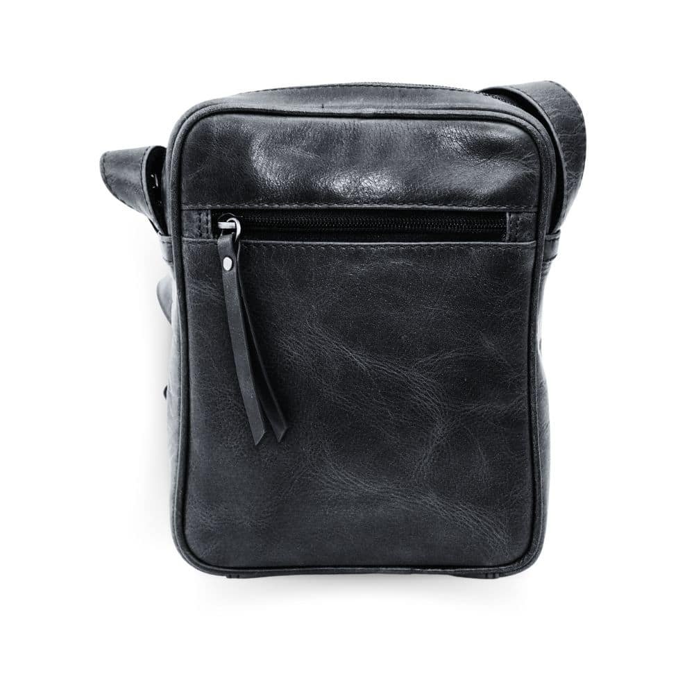 Black leather flight bag best sale