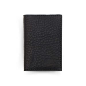 Bifold Travel RFID Cardholder. Black leather