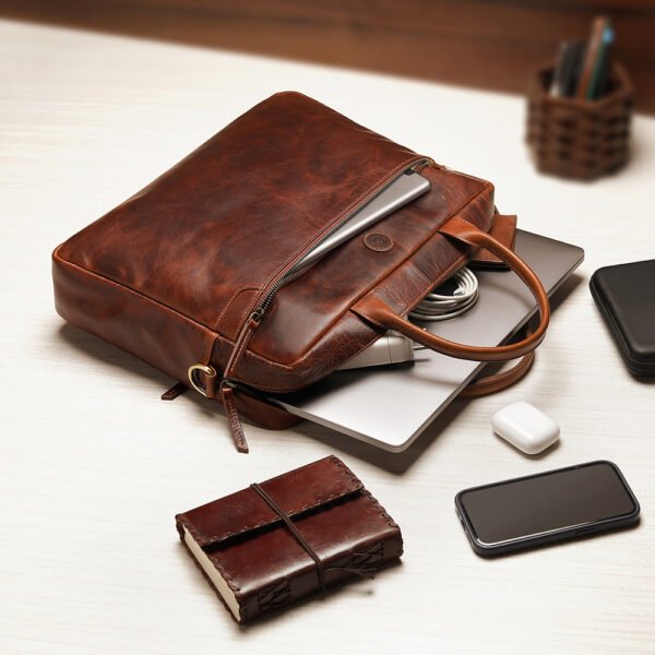 Leather Briefcase for Laptop