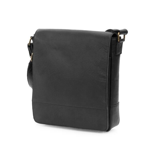 Black leather bag men best sale