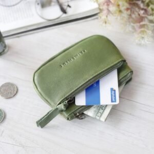 soft leather coin pouch