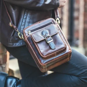 Leather Crossbody Messenger Bag Brown Trending