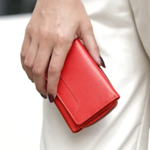 Red Leather Purse for women