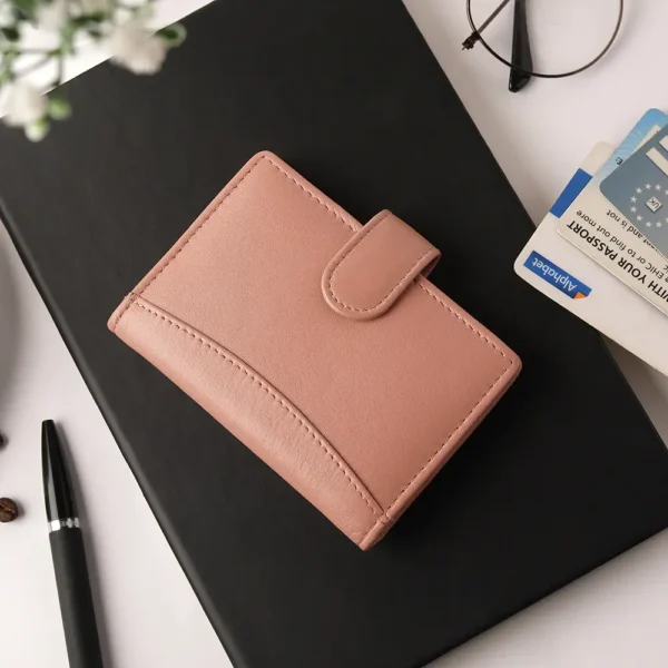 Slim soft leather RFID card holder, personalised with 3 initials. Secure credit card wallet with 6 slots and 15-card plastic insert.