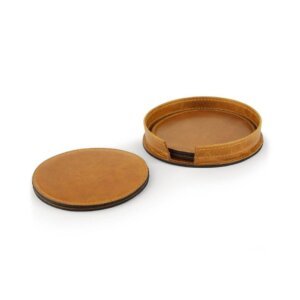 Leather Coaster Set Of 4 Edmund Mayfair
